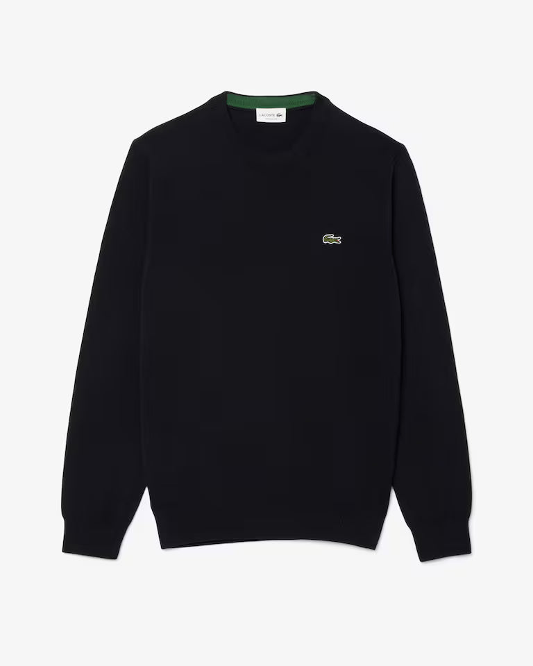 Pull coton uni col rond